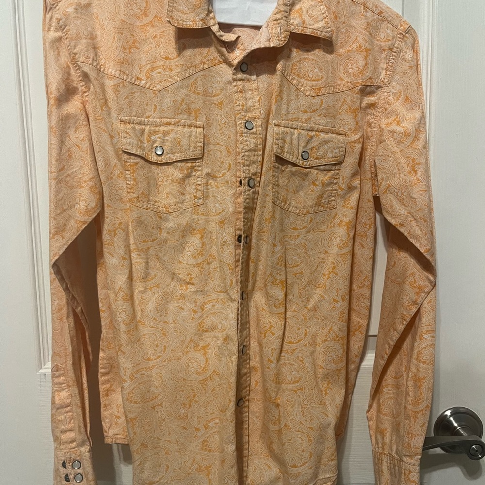 Cinch Orange Paisley Shirt